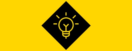 Icono de versatilidad en amarillo y negro
