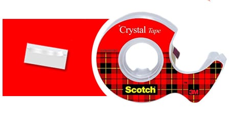 Cinta transparente Scotch® Crystal y ejemplo de uso: sellado de cartas
